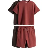 The Set T-Shirt & Shorts The Set Kurzarm-T-Shirts und Shorts, 2er-Pack (4-tlg)