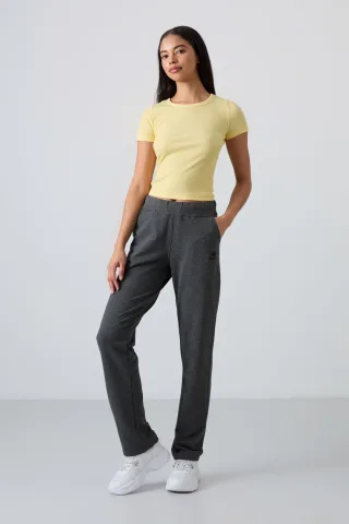 Hochtaillierte gerade Sweatpants