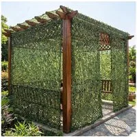 Rosnek Sonnensegel Tarnnetz Camouflage 3D Blätter, UV-Schutz, 210D Polyester, Reißfest mit verstärkter Rückseite, für Garten & Sichtschutz