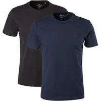 s.Oliver T-Shirt Casual (2-tlg) mit Logo, schlicht, unifarben, Basic, moderner Look im 2er Pack