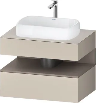 Duravit Qatego Konsolenwaschtischunterbau wandhängend Taupe Supermatt 800x550x600 mm - QA47300438300 QA4730043830010