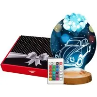 Geschenkelampe LED Nachttischlampe Nostalgisches Auto vw käfer geschenk 3D Nachtlicht für Automobil Fans, Leuchte 7 Farben fest integriert, Geburtstagsgeschenk für Freunde, Kollege
