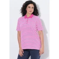 Ulla Popken Poloshirt Poloshirt Ringel Polokragen Halbarm Pima Cotton