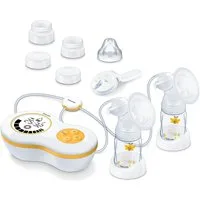 BEURER Elektrische Doppelmilchpumpe BY 70 inkl. Handpumpe, Für beid- und einseitiges Abpumpen geeignet, 10 Stimulationsstufen