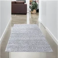 Carpetia Teppich Moderner Hochflor Teppich Silbergrau weich stilvolles Design, rechteckig, Höhe: 30 mm