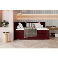 99rooms Boxspringbett Phönix Mini Plus (Schlafzimmerbett, Bett), mit Taschenfederkernmatratze und Topper, in Webstoff MALMO_NEW