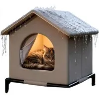 Athlix Katzenhaus faltbares Outdoor Indoor Katzenhaus Tierhaus Katze, Leichtes Eigengewicht, Formstabile Wand- und Dachkonstruktion