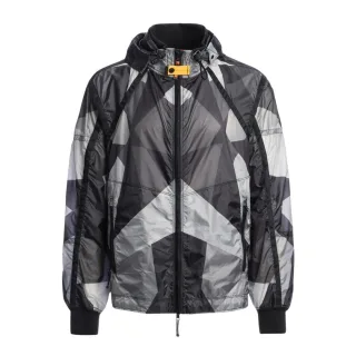 Parajumpers Edge Pr - Schwarze Jacke Mit Skydrift-print