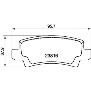 Hella Bremsbel?ge hinten Toyota Corolla E12