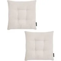 Magma Heimtex Stuhlkissen 2er Set Inga Stuhlkissen Sitzkissen ca. 35x35x5 cm Cordstoff, gestreift trendiger Cord Look