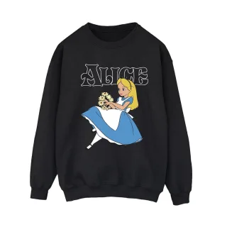 Disney - "Alice In Wonderland Flowers" Sweatshirt für Damen (Schwarz)