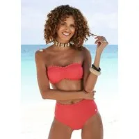 LASCANA Bandeau-Bikini-Top Scallop, mit gelaserter Wellenkante