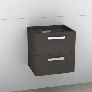 Artiqua 414 Waschtischunterschrank für Venticello 412450 Stahlgrau, 414-WU2L-V102-7142-88 414-WU2L-V102-7142-88
