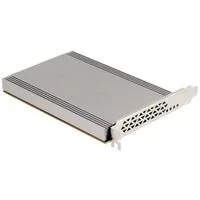 PCI Express x16 Karte auf 4x intern NVMe M.2 Key, Schnittstellenkarte mit Kühlkörper und LED-Anzeige