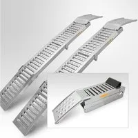 Bituxx Auffahrrampe 2x Auffahrrampen / Servicerampe / 2200Kg / klappbar Silber (Spar-Set, 2-St., MS-11363)