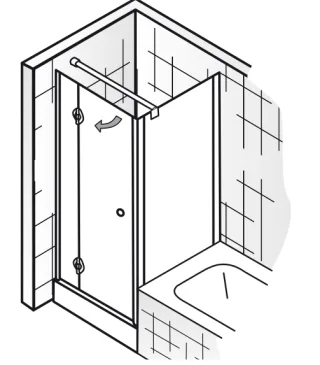 HSK Premium Classic Drehtür mit verkürzter Seitenwand 600xxx631xxx