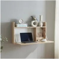 en.casa Wandregaltisch, »Rautalampi« mit Ablage und 2 Fächern 83x48x15 cm Eicheoptik