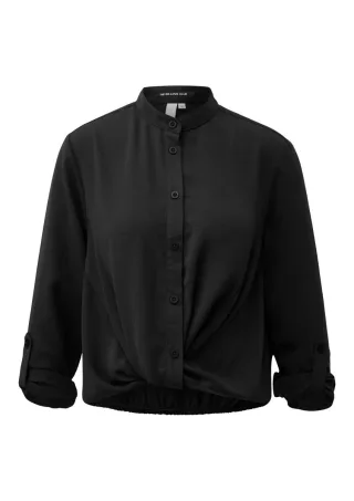 Q/S designed by - Bluse mit Knoten-Detail schwarz - Gr. - 32