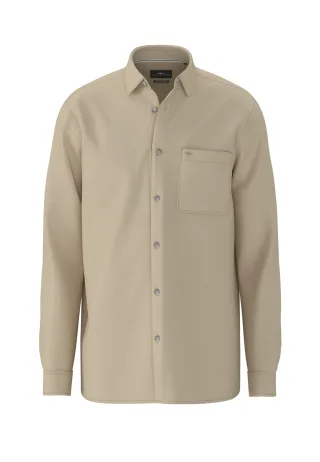 FYNCH-HATTON - Cotton Linen Overshirt sand - Gr. - L