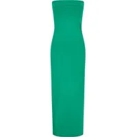 URBAN CLASSICS Shirtkleid Urban Classics Ladies Bandeau Midi Dress (1-tlg)