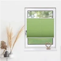 Deco-Raum Plissee Basic, blickdicht, Klemmträger, auf dem Fenster-/Türrahmen, Klemmfix, einfache Montage, in verschiedenen Farben und Größen ohne Bohren
