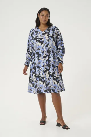Kleid A-shape black blue