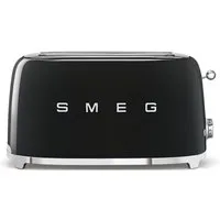 Smeg Toaster TSF02BLEU 4-Scheiben-Toaster schwarz 50`s Style, freistehend