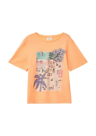 s.Oliver - T-Shirt orange - Gr. - 116/122