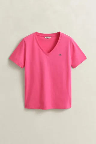 GANT - Shield V-Neck T-Shirt - Gr. - XL
