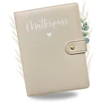Malino Mutterpass-Hülle Mutterpasshülle Leder Beige Deutsch, Schutzhülle Mutterpass-Hülle