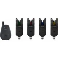 MK Angelsport elektronischer Bissanzeiger MK Multi Sounder Funk Bissanzeiger 4+1 mit 1:1 Übertragung, (4 Funkbissanzeiger mit passenden Receiver und Transportbox)