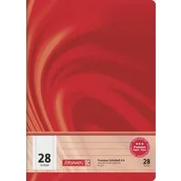 BRUNNEN Schulheft Brunnen Premium Schulheft A4 Lineatur 28 kariert 16 Blatt Doppelrand