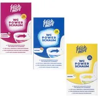 fresh & more Power-Schaum WC-Reiniger (3-St. 9 Beutel à 100 g = 3-teiliges Duft Set selbstschäumend, ohne Bürsten)