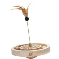 Designed By Lotte Tier-Intelligenzspielzeug Katzenspielzeug Winni braun aus Holz