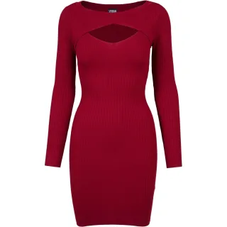 Urban Classics - Kleid Ausschnitt für Damen (Burgunderrot)