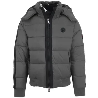 Plein Sport Gefütterte Jacke mit verschweißten Ärmeln Grau