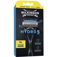 Wilkinson Rasierklingen Quattro Titanium Sensitive Rasierer + 9 Ersatzklingen Rasierklingen