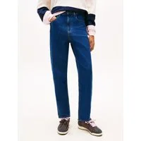 Tommy Jeans Mom-Jeans MOM JEAN UH TPR mit Logo-Stickereien, in knöchelfreier Länge