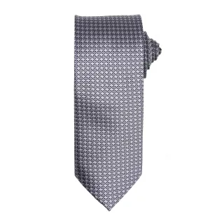 Premier Mens Puppy Tooth Formal Work Krawatte (Silber)