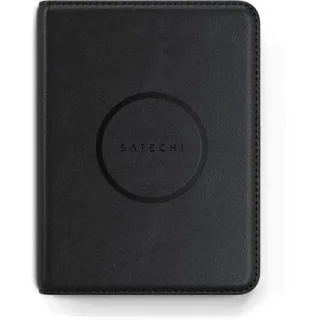 Satechi Vegan-Leather Passport Wallet with Find My Black
