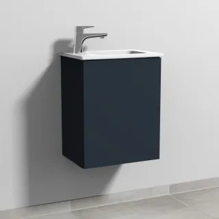 Sanipa 3way Waschtischunterbau zu Duravit ME by Starck Waschtisch mit 1 Tür, Marine-Matt SP7211R
