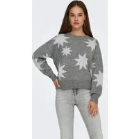 ONLY Rundhalspullover ONLROSIE LS O-NECK GLITTER KNT