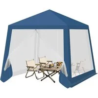 Woltu Pavillon, mit 4 Seitenteilen, 3x3 m, mit Seitenwänden Moskitonetz