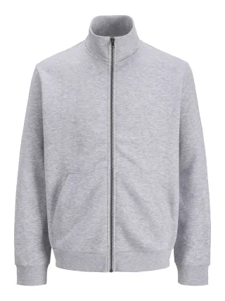JACK&JONES - JJEBRADLEY SWEAT ZIP HN NOOS Light Grey Melange - Gr. - XL