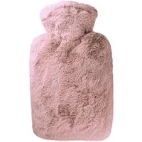 Hugo Frosch Wärmflasche - Wärmflasche Klassik 1,8 l mit Bezug Langhaar-Flausch rosé, Made in Germany
