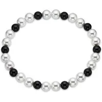 Bruno Banani Armband Schmuck Geschenk flexibler Armschmuck, mit Achat und Muschelkernperle