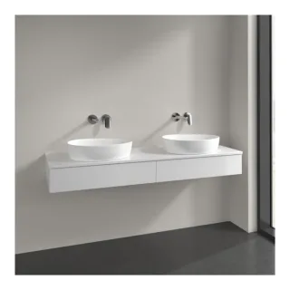 Villeroy und Boch Antao Waschtisch-Unterschrank K17010GF 160x19x50cm, Waschtischplattenfarbe Lack, glossy white lacquer