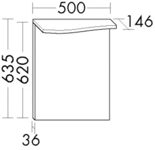 Burgbad Leuchtsp. Sinea 3.0 MATT 615x500x130 Sinea 3.0 MATT, SHFE050LPN679 SHFE050LPN679