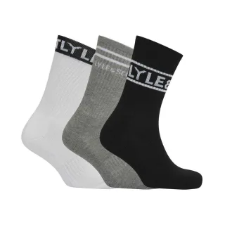 Lyle & Scott - Socken für Herren (3er-Pack) (Schwarz/Weiß/Grau)