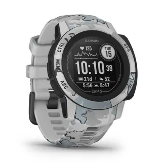 Garmin Instinct 2S Camo 40mm Kunststoffgehäuse grau Silikonarmband grau
